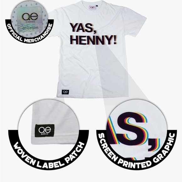 🏳️‍🌈 NWT! QE Unisex Yas Henny Tshirt - Picture 4 of 12